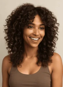 Girl in Layered curls hairstyles