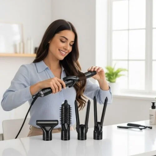 Shark FlexStyle 2025 used for curling and drying hair, top affordable Dyson alternative