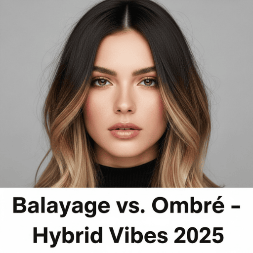 Woman with trendy 2025 “sombre” hair, combining the softness of balayage with dramatic ombré fade.