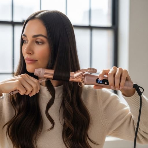 Kristin Ess soft wave curling iron with rose gold finish – perfect for everyday curls in 2025