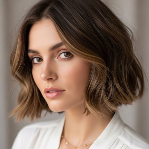 Undone French bob styled naturally for a chic 2025 look