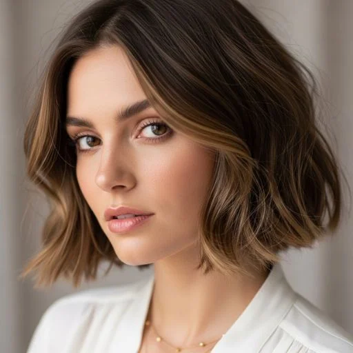 Undone French bob styled naturally for a chic 2025 look