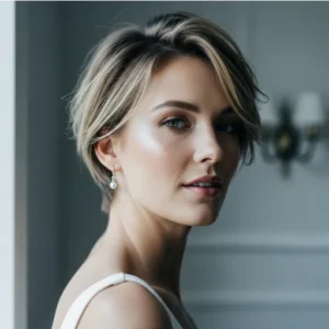 Short bridal hair
