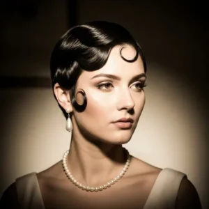  Vintage-inspired finger waves add timeless romance to a short pixie