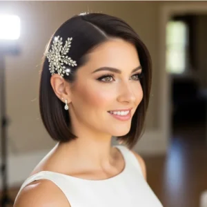 Short bob with sparkly cips