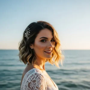 Beach waves on short hair